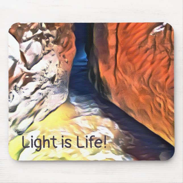 Licht am Ende einer Crevasse an der Küste Mousepad (Vorne)