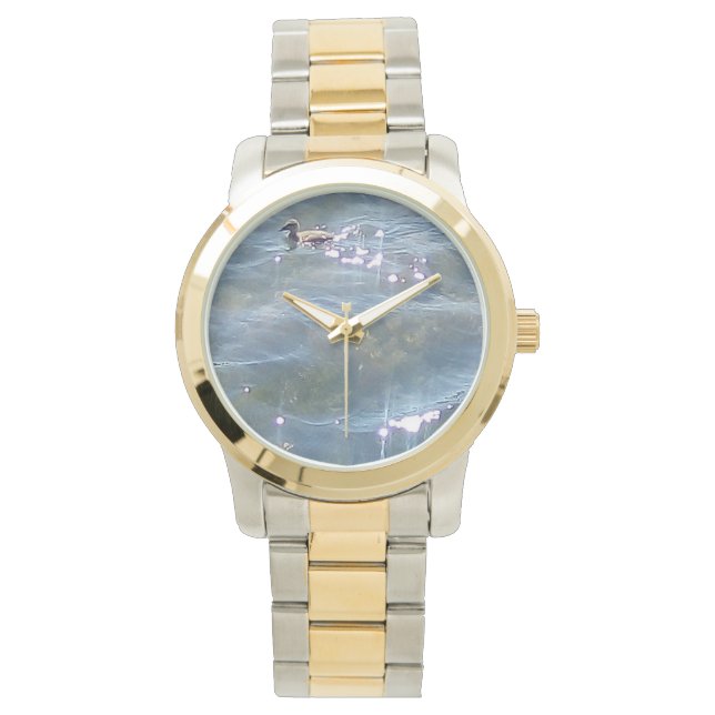 Licht auf Wasser mit Duck Watch Armbanduhr (Vorderseite)