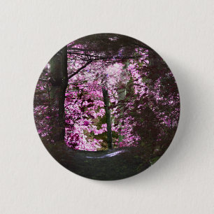 Licht auf Weg-Natur-Knopf Button