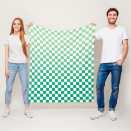 Licht bis dunkelgrünes Licht Prüfmuster Fleecedecke