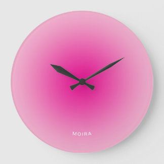 Licht bis Heiß-Rosa-Strahlung Große Wanduhr