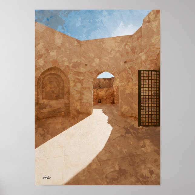 Licht der Bögen in Jordanien Poster (Vorne)