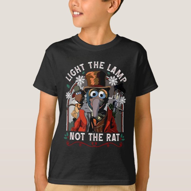 Licht der Lampe nicht die Ratte Weihnachten T-Shirt (Vorderseite)