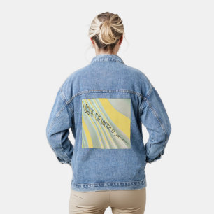 Licht der Welt Johannes 8:12 Bibelvers sonnig hell Jeansjacke