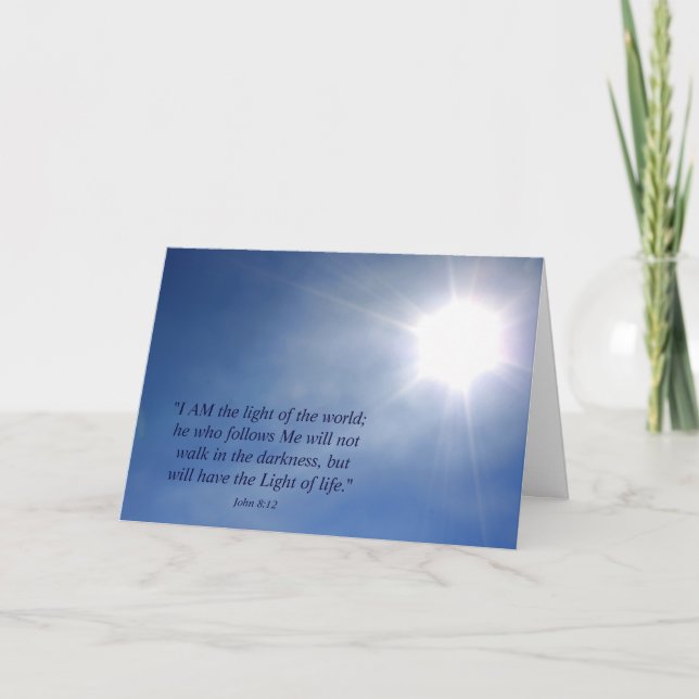 Licht der Weltchristlichen Gruß-Karte Karte (Vorderseite)