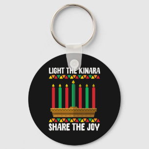 Licht die Kinara teilen die Joy Kwanzaa Kerzenhall Schlüsselanhänger