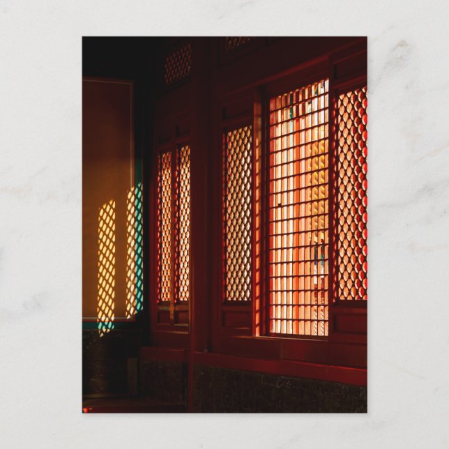 Licht durch Fenster des Mesh Postkarte (Vorderseite)