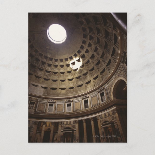 Licht durch Oculus im Pantheon in Postkarte (Vorderseite)