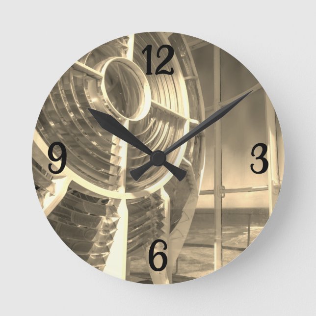 Licht eines Leuchtturms Runde Wanduhr (Vorderseite)
