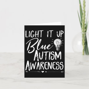 Licht es auf Blue Autismus ich tragen Blau für Aut Karte