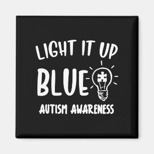 Licht es auf Blue Autismus ich tragen Blau für Bew Magnet