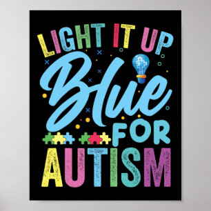 Licht für blaues Autismus-Bewusstsein 1 Poster