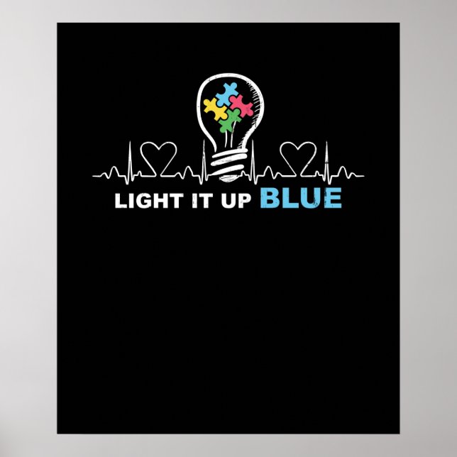 Licht für blaues Autismus-Bewusstsein Poster (Vorne)