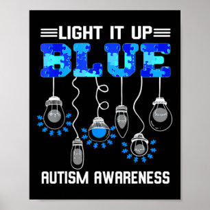 Licht für blaues Autismus-Bewusstsein Poster