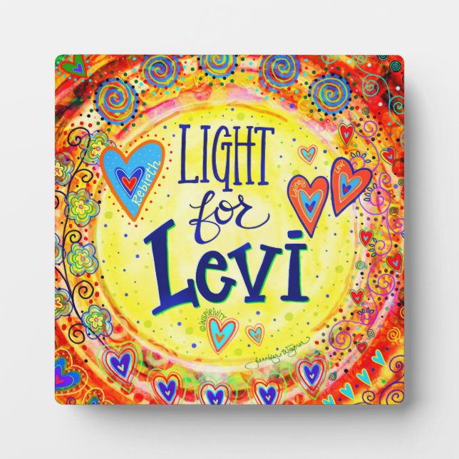 Licht für Levi "Inspirivity" Plaque Fotoplatte (Vorderseite)