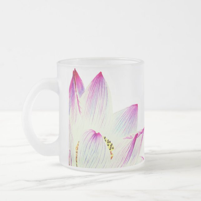 *~* Licht gefüllte Yoga-Massage Namaste Lotuss Mattglastasse (Links)