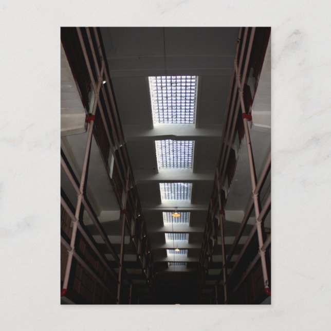Licht im Gefängnis von Alcatraz Postkarte (Vorderseite)