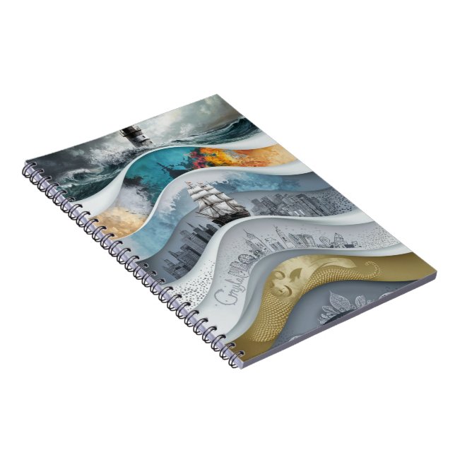 Licht im Leuchtturm des Sturms Notizblock (Rechte Seite)