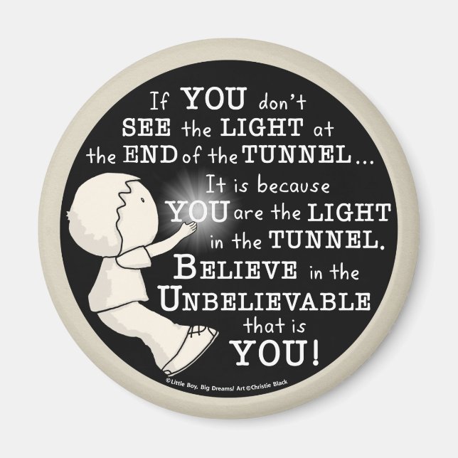 Licht im Tunnel Magnet (Vorne)