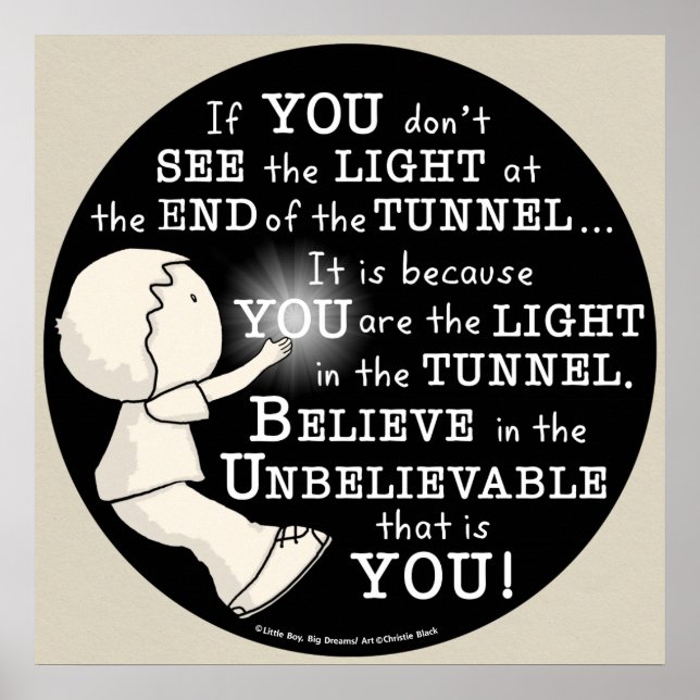 Licht im Tunnel Poster (Vorne)