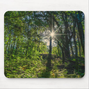 Licht im Wald Mousepad