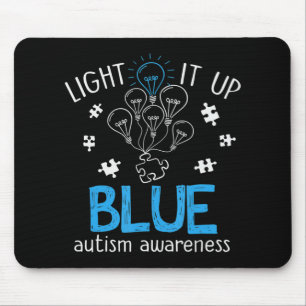 Licht in blaues Autismus Bewusstsein Autistisches  Mousepad