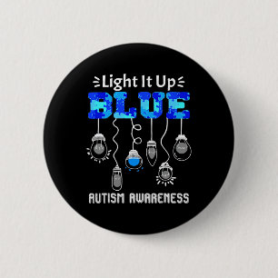 Licht in die blaue Sensibilisierung für Autismus Button