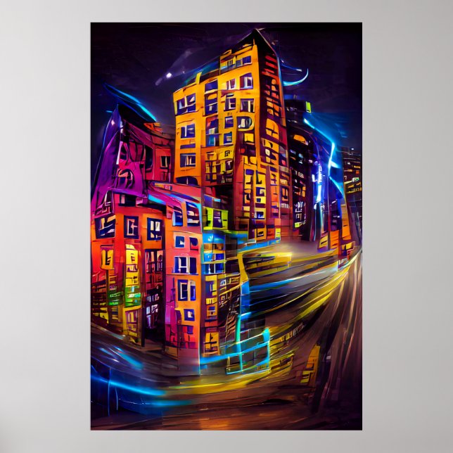 Licht in die Nacht 1 - Vivies Farbposter Poster (Vorne)