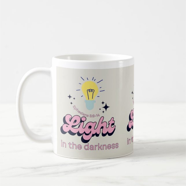 Licht in Dunkelheit/Tasse/Glaube/Christlich/Tasse Kaffeetasse (Links)