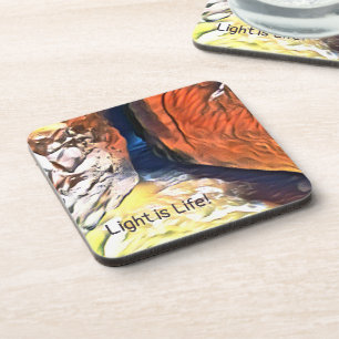 Licht ist Leben - Beach Höhle bis zum Meer Getränkeuntersetzer