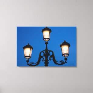 Licht Lampe in der Nacht, Venedig Leinwanddruck