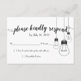 Licht meiner Lebenshochzeit RSVP-Karte RSVP Karte