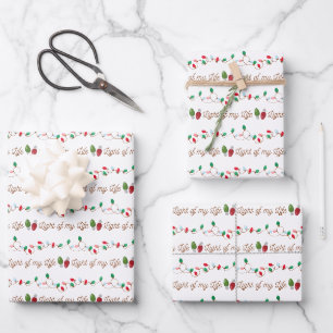 Licht meines Lebens Weihnachtszettel Geschenkpapier Set