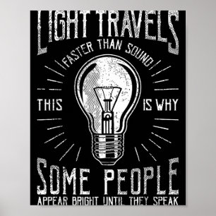 Licht Reist Schneller Als Schall Lustiger Wissensc Poster