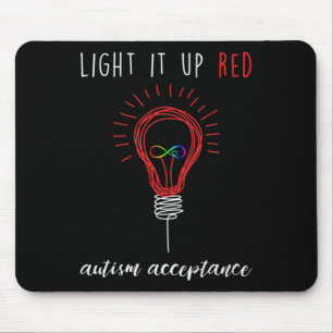 Licht rot für Akzeptanz bei Autismus Mousepad