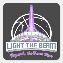 Licht - Sacramento Basketball Quadratischer Aufkleber