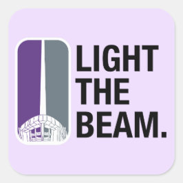 Licht - Sacramento Basketball Quadratischer Aufkleber