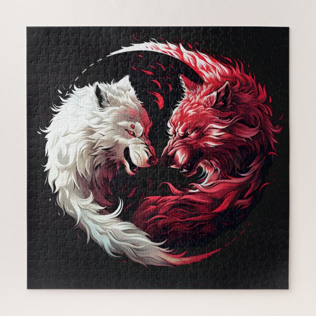 Licht Schatten Wolf Geist Tier Fantasy (Vertikal)