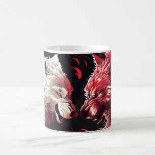 Licht Schatten Wolf Geist Tier Fantasy Kaffeetasse