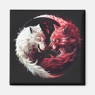 Licht Schatten Wolf Geist Tier Fantasy Magnet