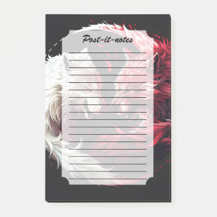 Licht Schatten Wolf Geist Tier Fantasy Post-it Klebezettel