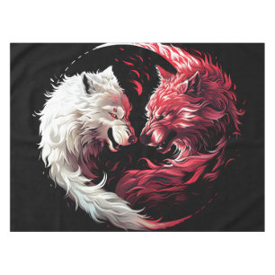 Licht Schatten Wolf Geist Tier Fantasy Tischdecke