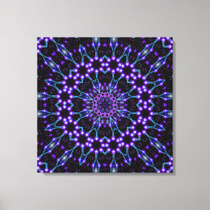 Licht strukturiert Mandala Leinwanddruck