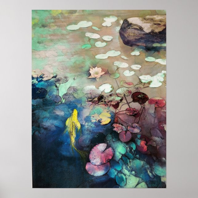 Licht suchen, Koi Wandkunst, Poster, Koi Art, Koi Poster (Vorne)
