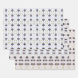 Licht und Dunkelblau Geschenkpapier Set