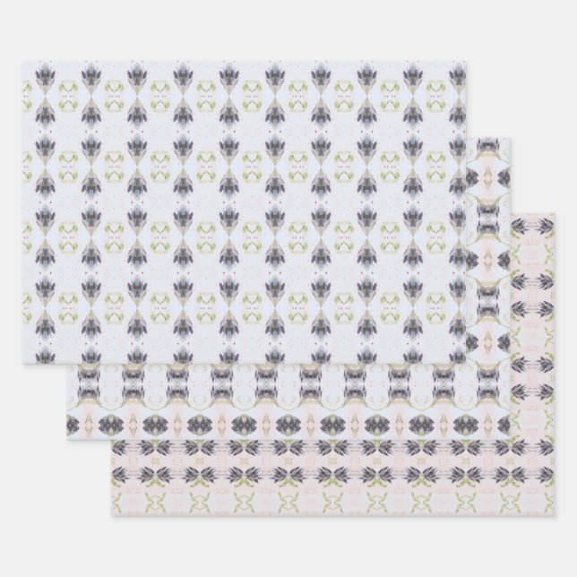 Licht und Dunkelblau Geschenkpapier Set (Set)