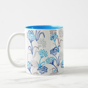 Licht und Luft-Hydrangea-Muster Zweifarbige Tasse