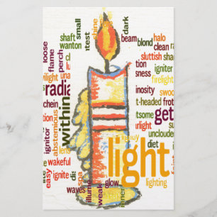 Licht Wortwolken Kunstposter