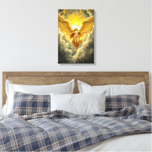 Lichtaufführung - Majestic Angelic Artwork Leinwanddruck