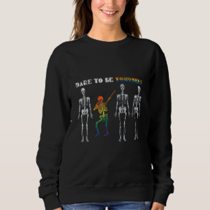Lichtbewusstsein wagt es, selbst Regenbogen-Dabbin Sweatshirt